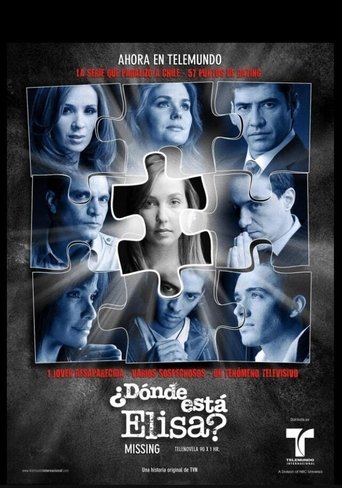 The poster features a dark, moody atmosphere with muted blue tones. Central to the image is a puzzle piece, symbolizing missing pieces of a story. Surrounding the central figure are various characters, each with distinct expressions and clothing, hinting at mystery and intrigue. The overall mood ...