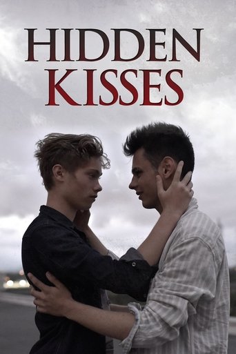 The poster features two men embracing against a moody, overcast sky. Their expressions convey deep emotion, with one hand gently resting on the other's cheek. The muted tones and dramatic lighting evoke a sense of intimacy and tension, hinting at a romantic drama.