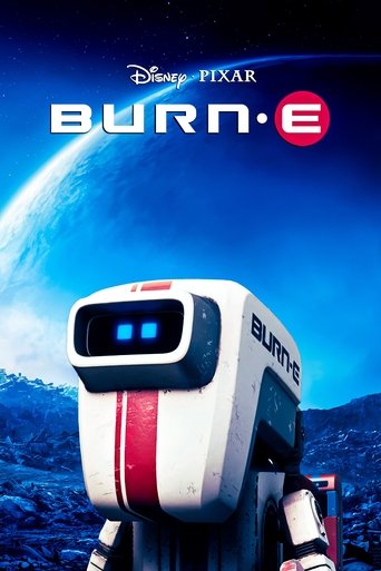 The poster features a futuristic robot with a sleek white and red design, set against a vibrant blue space backdrop. The Disney and Pixar logos at the top hint at the sci-fi genre. The robot's glowing blue eyes and bold typography convey a sense of wonder and adventure, capturing the excitement o...