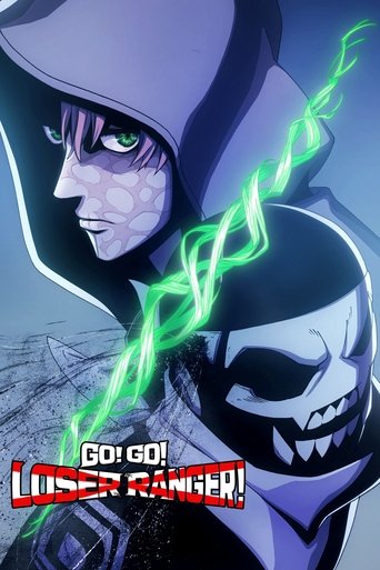 The poster features a menacing figure with green eyes and a sinister grin, holding a glowing green energy weapon. The dark, ominous mood is enhanced by the shadowy figure in the background and the dramatic lighting. The bold red and white text at the bottom emphasizes the show's title.