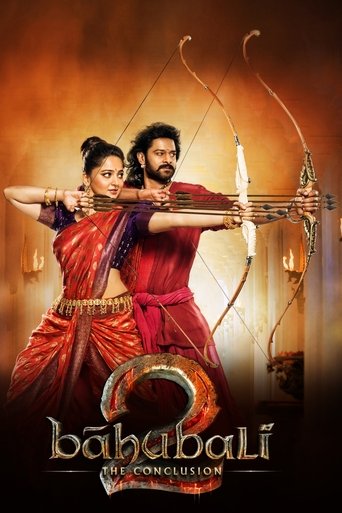 The poster features a dramatic scene with two actors in vibrant red and orange attire, arching bows against a fiery backdrop. The warm tones evoke a sense of action and intensity, capturing the essence of the film's epic narrative.