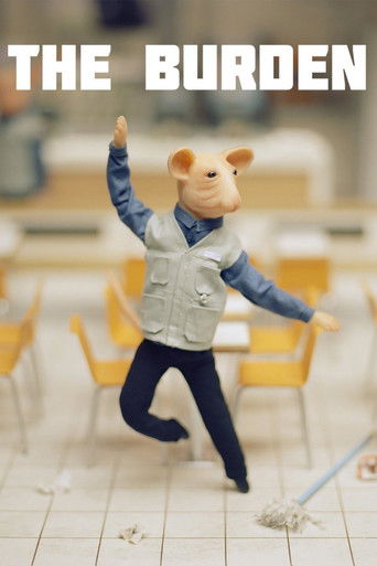 A tiny bear character dances joyfully in a brightly lit classroom, surrounded by yellow chairs and a sweeping broom. The cheerful, vibrant colors evoke a sense of fun and innocence, while the playful pose suggests a lighthearted, carefree atmosphere.