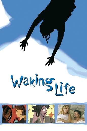 The poster features a dramatic silhouette of a person falling against a bright blue sky, evoking themes of struggle and resilience. Below, four smaller images depict diverse characters in emotional and dynamic poses, suggesting a narrative of personal growth and connection. The bold, playful font...
