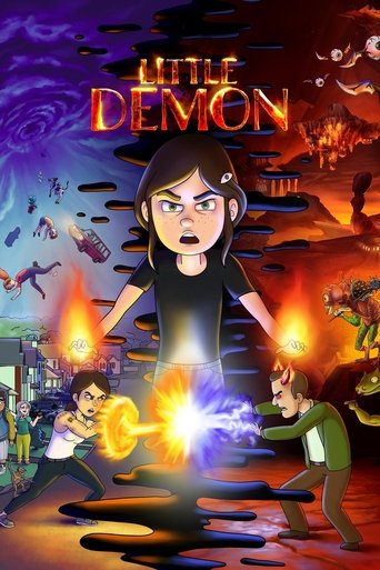 The poster features a central character with an angry expression, surrounded by fiery creatures and mystical elements. The vibrant colors of purple, orange, and red create a dramatic and intense atmosphere, suggesting a thrilling and supernatural adventure.