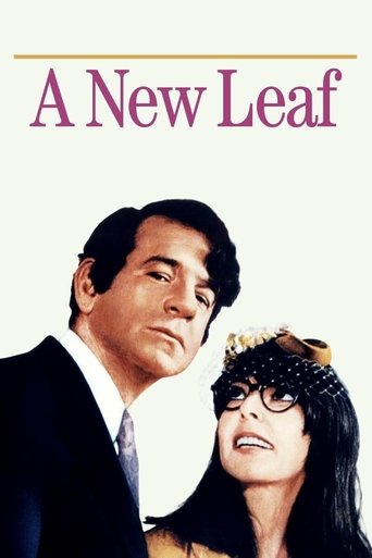 The poster features a man in a dark suit and a woman in a stylish hat, exuding elegance against a soft cream background. The title "A New Leaf" is elegantly displayed at the top, suggesting a romantic or literary theme. The mood is one of sophistication and timeless beauty, hinting at a classic d...