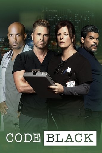 The poster features four characters in tactical gear against a dark, moody background. The central figure holds a clipboard, suggesting a professional role. The muted green and black tones create a serious, intense atmosphere, hinting at the show's gritty and suspenseful tone.