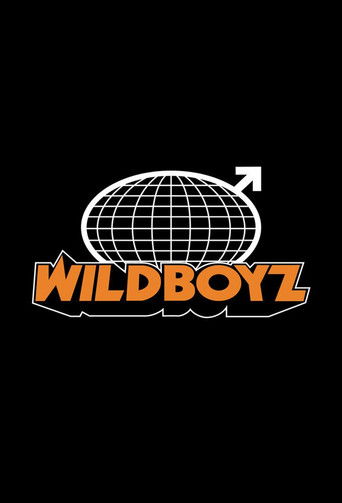 This poster features bold orange text "WILDBOYZ" with a stylized globe and arrow above it, set against a stark black background. The design exudes an energetic, adventurous vibe, suggesting a show about exploring the wild and challenging environments.