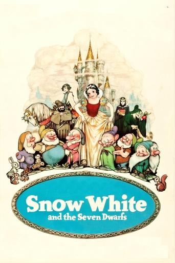 This whimsical poster features Snow White and the Seven Dwarfs in a charming, colorful scene. The characters are depicted in a lively, playful manner, with warm tones and soft pastel colors that evoke a sense of wonder and nostalgia. The overall mood is cheerful and inviting, capturing the timele...