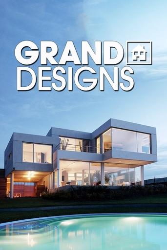The poster features a modern, luxurious house with large glass windows reflecting the evening sky. Warm interior lights contrast with the cool blue tones of the twilight. The serene pool in the foreground adds a tranquil, upscale atmosphere. The bold typography emphasizes the show's prestige and ...