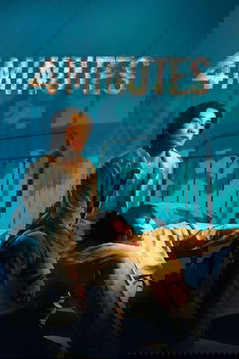 The poster features two characters in a tense, dramatic scene with a blue-toned color palette. The mood is suspenseful and mysterious, suggesting a thriller or drama.