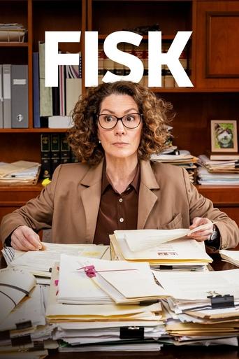 The poster features a woman with curly hair and glasses, exuding a professional yet slightly weary demeanor. She sits at a cluttered desk piled with stacks of papers and documents, surrounded by office supplies. The warm tones of her brown jacket and the office furniture create a cozy atmosphere,...