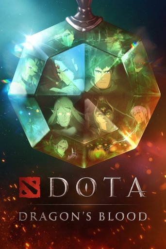 The poster features a central crystal-like gemstone filled with animated characters from the game, set against a dramatic, fiery background. The vibrant colors and dynamic composition evoke a sense of action and adventure, capturing the essence of the game's intense gameplay and epic storytelling.