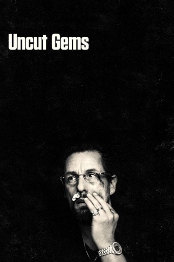 A gritty, moody black-and-white poster featuring a man with glasses and a beard, holding his hand to his face. The stark contrast and shadowy background evoke a sense of mystery and intrigue, hinting at the film's complex narrative and dramatic tone.