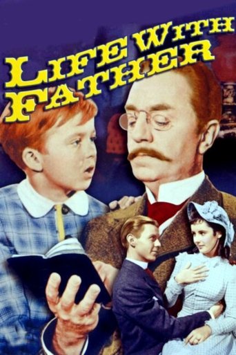 The poster features a vibrant collage of characters in period clothing, with a father holding a child reading a book. The warm colors and nostalgic scene evoke a sense of family warmth and connection, capturing the essence of a classic family movie.