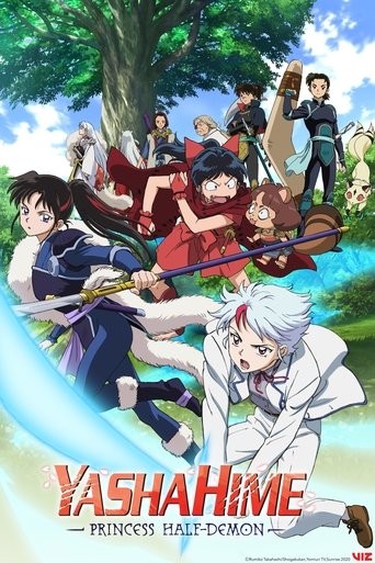 The poster features vibrant colors like red, blue, and green against a sunny backdrop. Characters are depicted in dynamic poses, some wielding weapons, suggesting action and adventure. The mood is energetic and adventurous, capturing the spirit of the show.