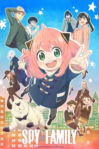 The vibrant poster showcases the iconic "SPY x FAMILY" characters in a lively, colorful scene. The central figure, a cheerful pink-haired girl, exudes joy and energy, while her friends and family members add depth and personality to the image. The dynamic composition, filled with bright hues and ...