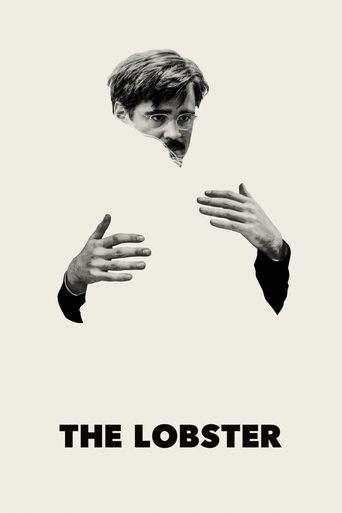The poster features a man with a mustache and beard, his head suspended above his hands, creating a surreal and unsettling mood. The monochromatic color scheme emphasizes the eerie and mysterious atmosphere of the film.