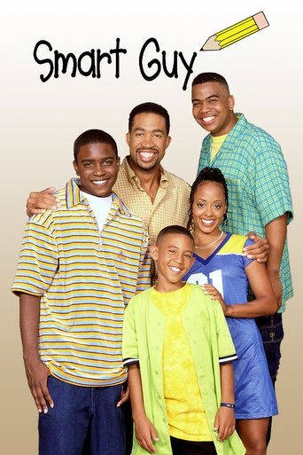 The poster features a group of five smiling African American men in casual, colorful attire. The warm, inviting colors and joyful expressions convey a friendly and approachable mood, suggesting a relatable and engaging narrative.