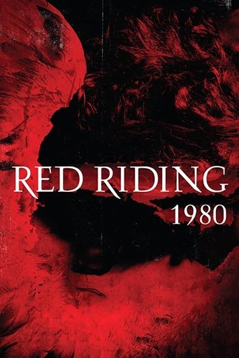 The poster features a dark, ominous figure in shadow against a vivid red background, evoking a sense of danger and mystery. The title "RED RIDING" is prominently displayed in bold white letters, with the year "1980" beneath it, suggesting a historical or supernatural horror theme. The overall com...