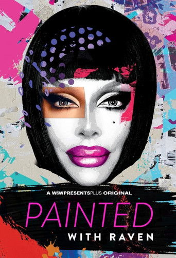 The poster features a striking portrait of a woman with bold makeup and vibrant colors, set against a colorful, abstract background. The mood is artistic and energetic, suggesting a creative and dynamic television show.