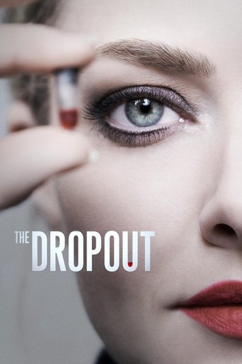 The poster features a close-up of a woman with striking blue eyes and bold red lipstick, her hand gently touching her eye. The minimalist design emphasizes her intense gaze, evoking themes of isolation and introspection.