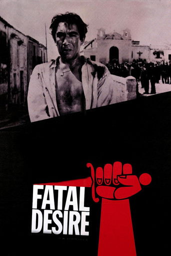 The poster features a gritty, black-and-white image of a man with a distressed expression, while a red fist dominates the lower section. The stark contrast between the muted tones and the bold red symbolizes themes of struggle and violence. The overall mood is intense and dramatic, evoking a sens...