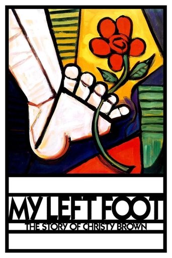 The poster features a close-up of a bare foot with toes, set against a vibrant background of yellow, green, and red. The foot appears to be being held or placed on a surface, suggesting a narrative of care or support. The bold, colorful design evokes a sense of warmth and resilience, while the ti...