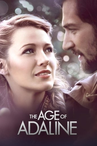 The poster features a tender moment between a woman and a man, with soft bokeh lights in the background. The warm tones and intimate expressions convey a romantic and emotional atmosphere, hinting at a story of connection and perhaps a journey through time.