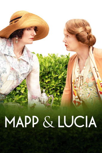 The poster features two women in a vintage garden setting, exuding a nostalgic and romantic mood. The woman on the left wears a straw hat and floral dress, while the woman on the right dons a brown jacket and patterned blouse. The lush greenery and soft lighting enhance the serene, timeless atmos...