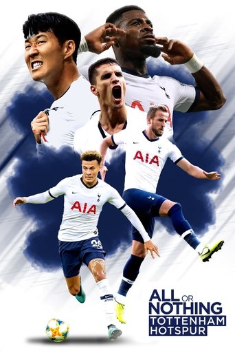 This vibrant poster features dynamic soccer players in Tottenham's iconic white jerseys with red "AIA" logos, capturing the intensity of the match. The bold blue and white color scheme, combined with the energetic poses and dramatic lighting, evokes a sense of high stakes and excitement. The post...