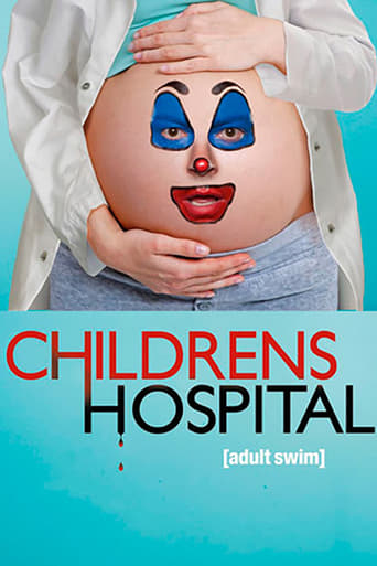 The poster features a pregnant woman with exaggerated blue makeup and red lips, symbolizing a humorous take on pregnancy. The bright blue background contrasts with the white shirt and red text, creating a cheerful yet slightly surreal atmosphere.