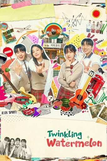 This vibrant TV show poster features four young performers surrounded by colorful, playful decorations. The cheerful and energetic mood is enhanced by bright hues like pink, yellow, and blue, along with playful fonts and whimsical elements. The image captures a lively and fun atmosphere, perfect ...