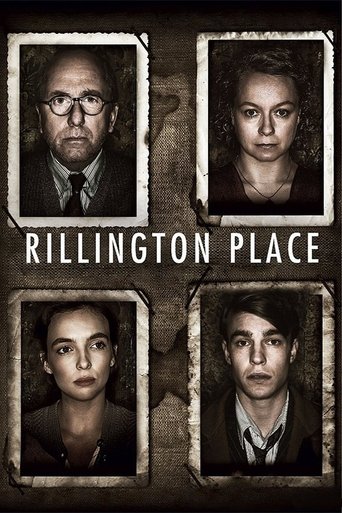 The poster features four characters in sepia-toned portraits against a textured, aged background. The muted colors and shadowed faces evoke a somber, mysterious atmosphere, suggesting a thriller or mystery drama.