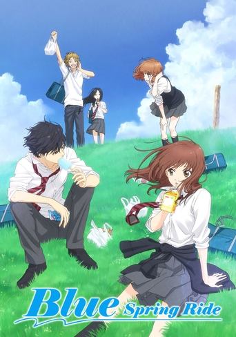 This vibrant poster features a lively scene with four characters on a sunny day. The dynamic composition captures the essence of the show's comedic and adventurous spirit. The bright blue sky and green grass create a cheerful atmosphere, while the colorful clothing and expressions add to the live...