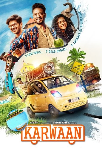 This vibrant movie poster features a group of friends enjoying a tropical vacation on a yellow car, with palm trees and a clear blue sky in the background. The warm colors and joyful expressions convey a carefree and adventurous mood.
