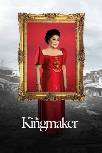 The poster features a striking portrait of a woman in a red outfit, framed by an ornate gold border. The background is a muted, sepia-toned cityscape, evoking a sense of nostalgia or historical drama. The overall mood is dramatic yet serene, suggesting themes of power, tradition, and perhaps a bl...