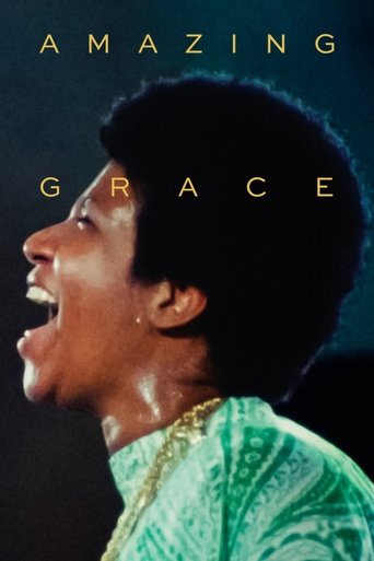 This movie poster features a close-up of a woman with a joyful expression, her face illuminated against a dark background. The vibrant green and gold tones evoke a sense of celebration and triumph, capturing the spirit of her life's work.
