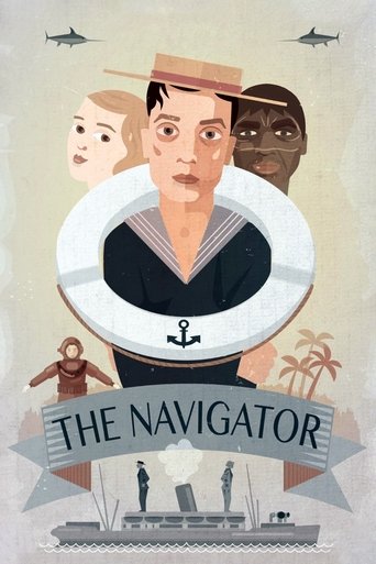 The poster features a central figure in a sailor's uniform against a warm, nostalgic backdrop. Surrounding him are other characters in period clothing, including a woman, a man, and a child, all rendered in a stylized, vintage illustration style. The color palette is muted with earthy tones and s...