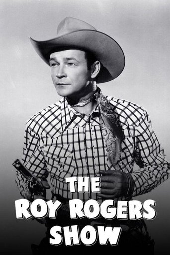 The Roy Rogers Show poster features a man in a cowboy hat and plaid shirt, exuding a rugged charm. The bold white text stands out against the muted background, capturing the essence of a classic western television show.