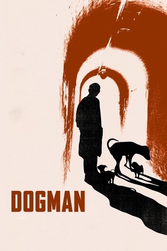 The poster features a silhouette of a man standing in a doorway, with a dog beside him, evoking a sense of mystery and intrigue. The warm tones of the background contrast with the stark black figure, creating a dramatic and atmospheric mood.