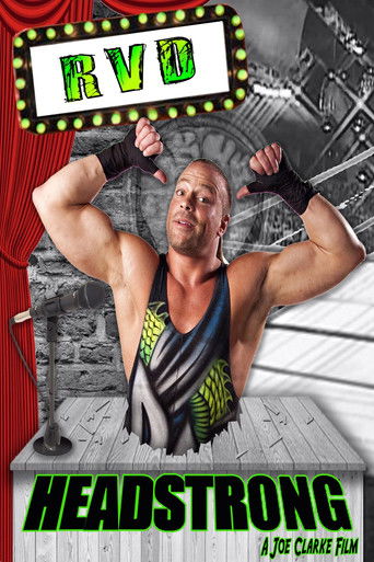 The poster features a muscular wrestler in a dynamic pose, exuding confidence and strength. The bold green and black color scheme, along with the dramatic lighting, creates an intense and energetic atmosphere. The title "HEADSTRONG" is prominently displayed, emphasizing the character's resilience...