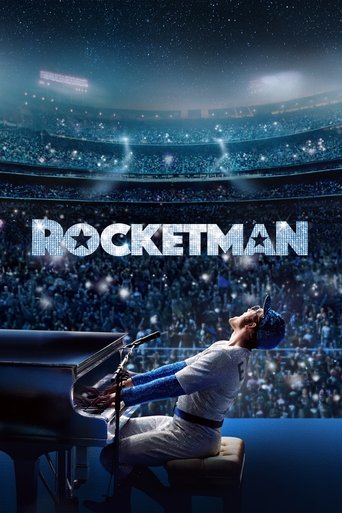 The poster features a man in a white shirt and blue pants playing the piano, surrounded by a vibrant crowd of spectators. The deep blue tones and starry background evoke a sense of grandeur and emotion, capturing the heartwarming spirit of the movie.
