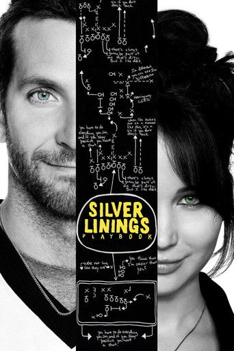 The poster features a split image of actors John Cusack and Jennifer Hudson, with a stylized "Silver Linings Playbook" logo in the center. The dark background with intricate circuit board patterns suggests a sci-fi or thriller genre. The mood is mysterious and intriguing, hinting at the film's bl...