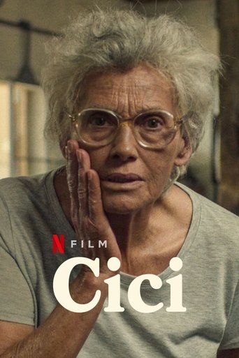 An elderly woman with gray hair and glasses gazes thoughtfully, her hand raised near her face. The muted tones and soft lighting evoke a sense of nostalgia and quiet contemplation.