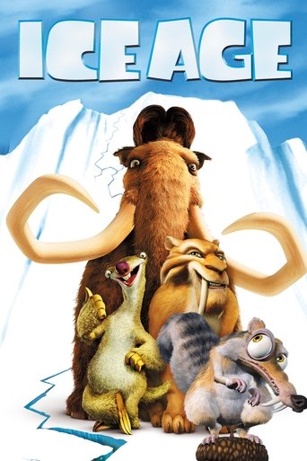 The poster features a group of animated animals—tough, colorful, and expressive—standing against a backdrop of icy blue and white. The characters exude a sense of adventure and camaraderie, with their vibrant fur and dynamic poses suggesting a lively, action-packed adventure. The bold title "ICE ...