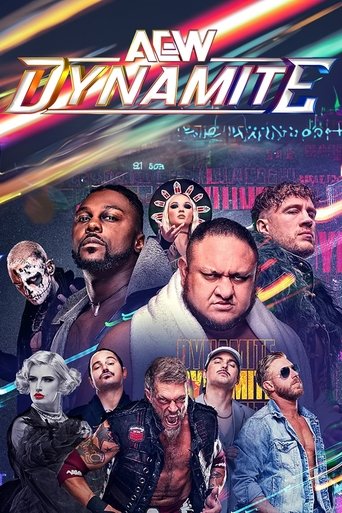 This energetic poster features a dynamic collage of wrestlers in action poses against a vibrant, neon-lit background. The bold, colorful typography and intense expressions convey a high-octane, action-packed atmosphere. The mix of modern and retro aesthetics suggests a blend of contemporary wrest...