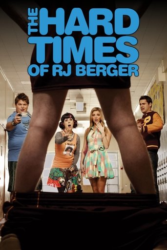The poster features four characters against a dark background, with one person's legs prominently displayed in the foreground. The vibrant colors of their clothing contrast sharply with the muted tones of the room. The mood is playful yet mysterious, suggesting a comedic yet intriguing narrative.