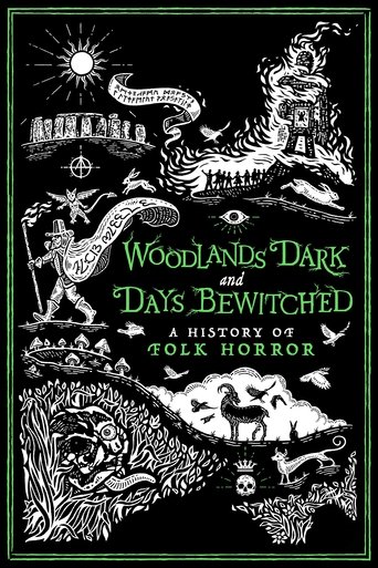 The poster features a hauntingly detailed illustration of a witch with a long tail, surrounded by eerie figures and symbols. The dark green and black color scheme creates a spooky atmosphere, while the title is prominently displayed in bold, gothic-style lettering.