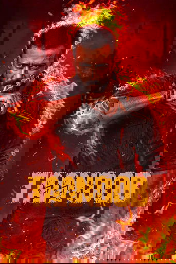 The poster features a determined man with a gun, surrounded by fierce flames that engulf him and his surroundings. The fiery backdrop and intense expression convey a sense of danger and action, while the bold title "Taandob" suggests a thrilling and intense narrative.