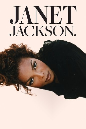 The poster features a close-up of Janet Jackson with her curly hair framing her face, exuding confidence and allure. The bold, black serif typography against a soft pink background creates a striking visual contrast. The mood is mysterious and captivating, drawing viewers into the mysterious worl...